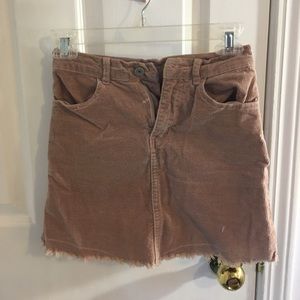 Pink brandy Melville Juliette skirt corduroy